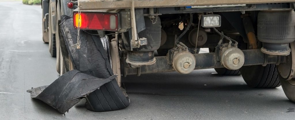 Pneu defectueux crevaison camion
